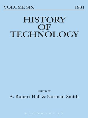 cover image of History of Technology Volume 6